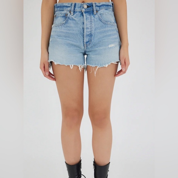 McKendree Shorts Moussy Vintage Denim Distressed cut offs, size 28